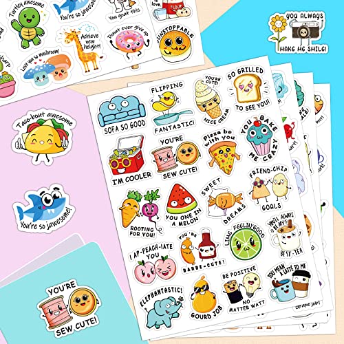 560 Pieces Punny Fun Reward Stickers for Kids Punny Labels Motivational Stickers Inspiration Positive Accents Teacher Supplies Stickers for Students Classroom Cute Incentive Stickers for School Chart