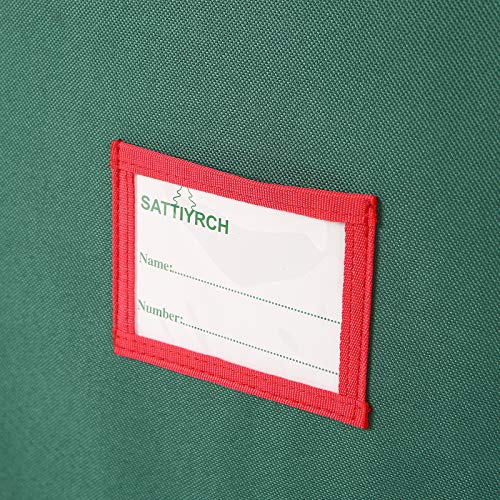 Sattiyrch Christmas Ornament Storage Box,600D Oxford Fabric Stores up-to 64 Standard Holiday Ornaments Holder,12 x 12 Inch 4 Layer Xmas Storage Containers,Green