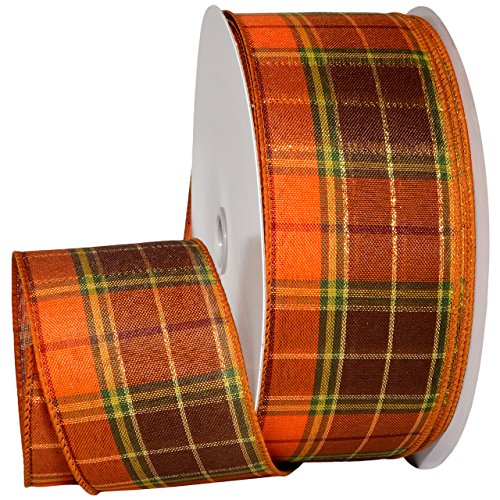 Morex Ribbon 7393 Fall Harvest Fall Harvest Ribbon, Orange, 2-1/2" x 50 yd