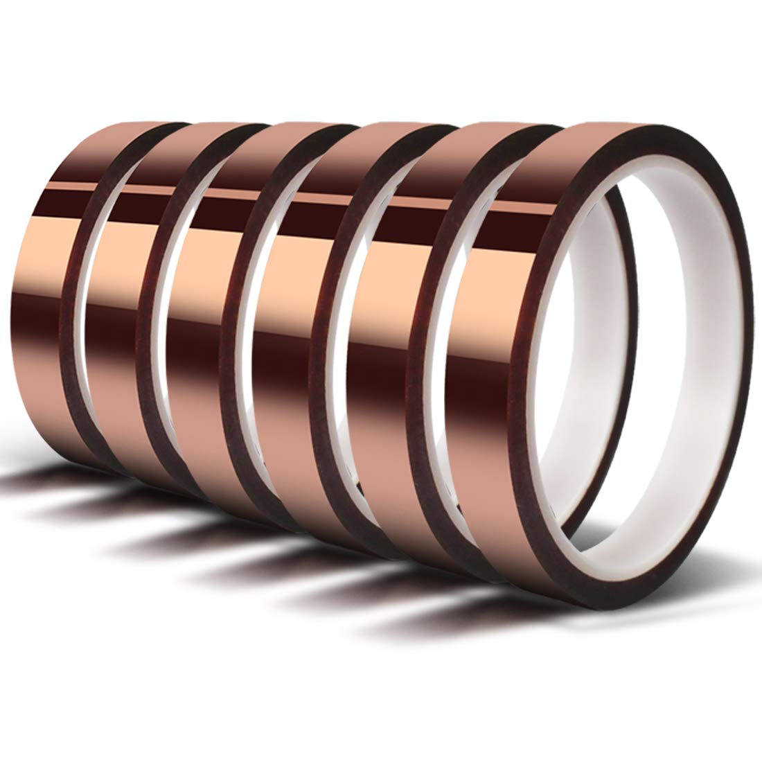 MEBMIK Heat Tape for Sublimation Transfer, Heat Resistant, Adhesive Transfer Tape, Thermal, No Residue, 6 Rolls 10mm x33m(108ft)
