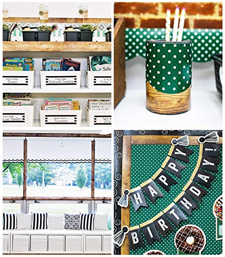 Schoolgirl Style Woodland Whimsy Straight Border—12 Rustic, Wood Motif Border Strips for Bulletin Boards, Desks, Lockers, Homeschool or Classroom Decor (36 ft)