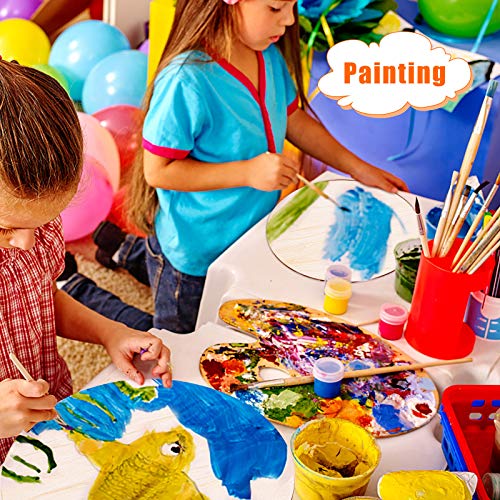 Round Wood Discs for Crafts, Audab 5 Pack 14 Inch Wood Circles Unfinished Wood Rounds Plaque for Door Hanger, Door Design, Wood Burning