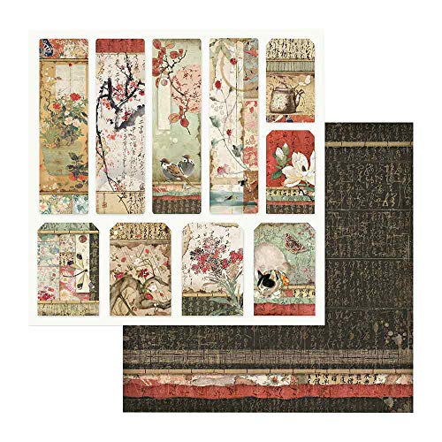 Stamperia International KFT Paper Sheets - Oriental Garden, 30.5 x 30.5 (12" x 12"), Multicoloured