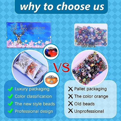 Aipridy Assortment European Large Hole Beads Spacer Beads Rhinestone Craft Beads for DIY Charms Bracelet Jewelry Making (Rainbow)