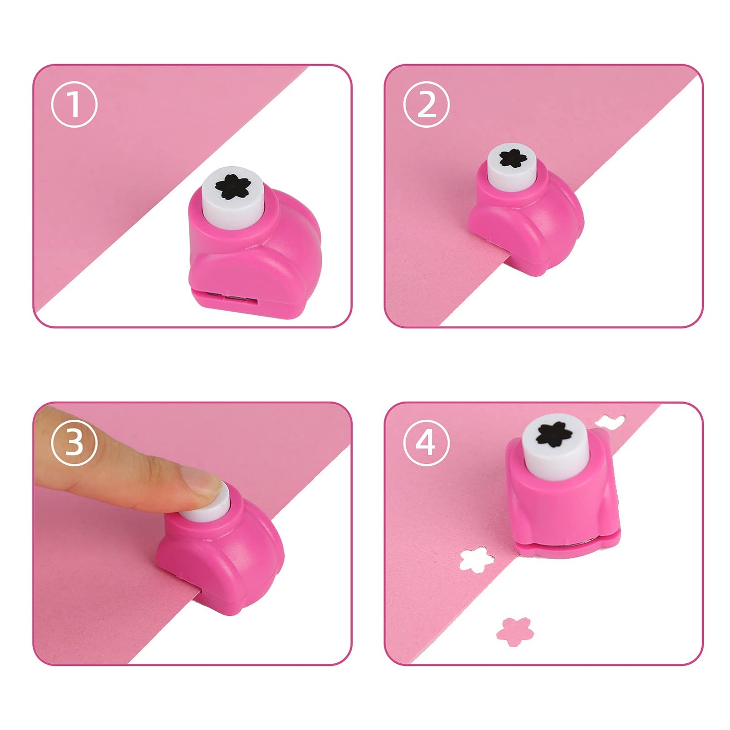 LoveInUSA Craft Hole Punch Shapes Set, 10PCS Shape Hole Punchers for Kids Great for School Crafting, Fun Projects and School Supplies with Bird, Bee, 4-Leaf Clove, Rose, Butterfly, etc