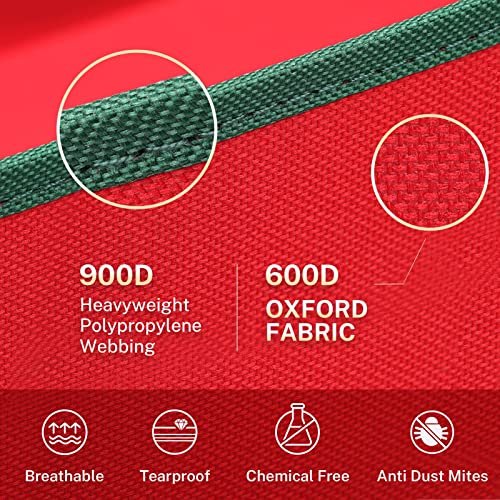 MaidMAX Christmas Wrapping Paper Storage Bag, 42 inch Gift Wrap Organizer Underbed Storage Box Container 600d Oxford Fabric Wrapping Paper Holder for Storing Rolls, Ribbons, Bows 42L x 14W x 5.5H