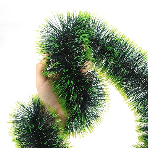 LOMIMOS 32.8 Ft Christmas Tinsel Garland,Dark Green Glittering Decoration for Xmas Tree Party Wedding Supplies