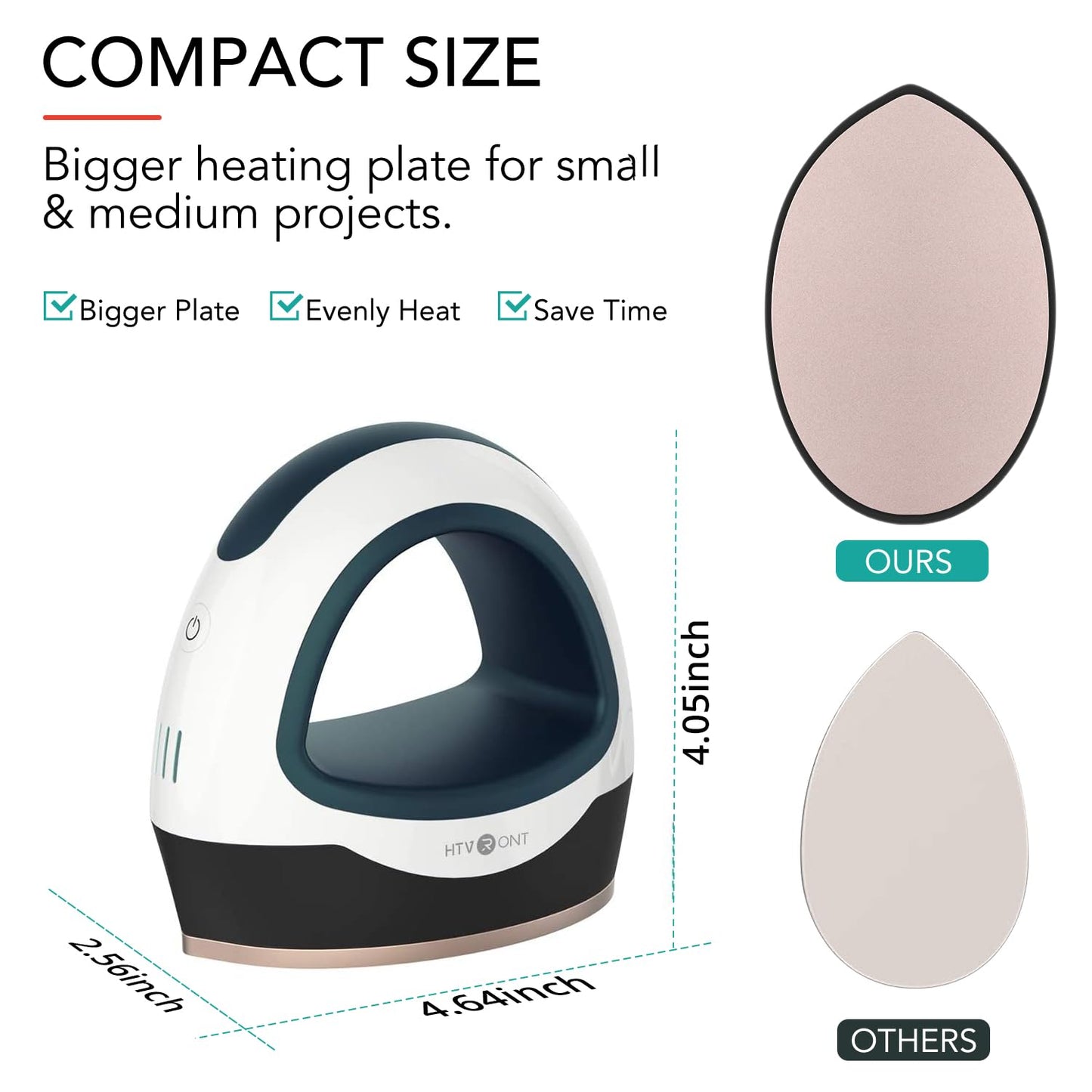 HTVRONT Heat Press Small Heat Press Machine for T Shirts, Small Heat Press Iron Press for Heating Transfer(Dark Green)