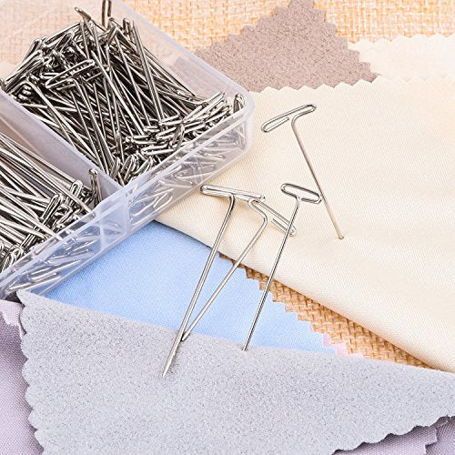 Blulu Steel T-pins for Blocking Knitting, Modelling and Crafts 150 Pieces (2 Inch, 1-1/2 Inch)
