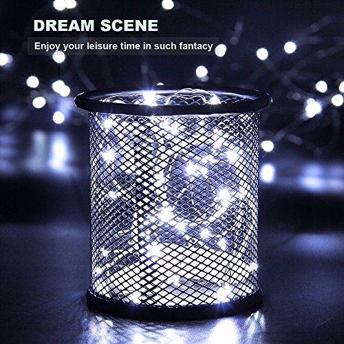 CYLAPEX 6 Pack Cool White Fairy String Lights Battery Operated Fairy Lights Firefly Lights LED Starry String Lights 3.3ft 20 LEDs Silvery Copper Wire for Christmas DIY Decoration Costume Wedding Party