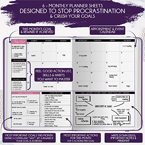 Law of Attraction Life & Goal Planner - A 90 Day Journey Creating Your Dream Life - Personal Gratitude Journal, Week Success Planner, Vision Board & Organizer + Planner Stickers, Undated