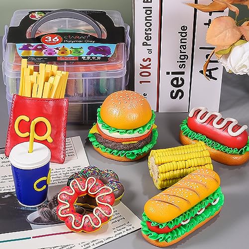 Polymer Clay 36 Colors, CiaraQ Modeling Clay Starter Kits for Kids, Oven Baked Model Clay with Sculpting Tools, Safe and Non-Toxic, Great Gift for Children and Artists