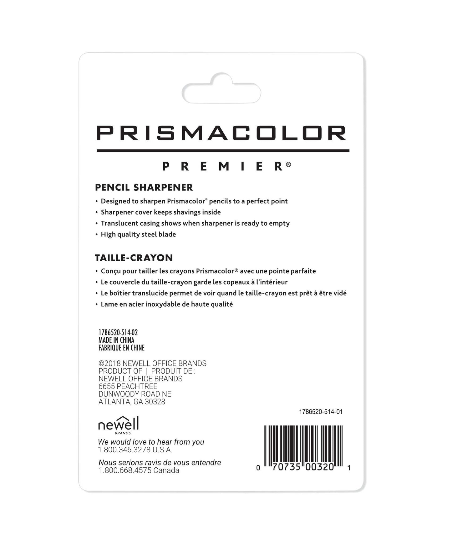 Prismacolor Premier Pencil Sharpener, Black