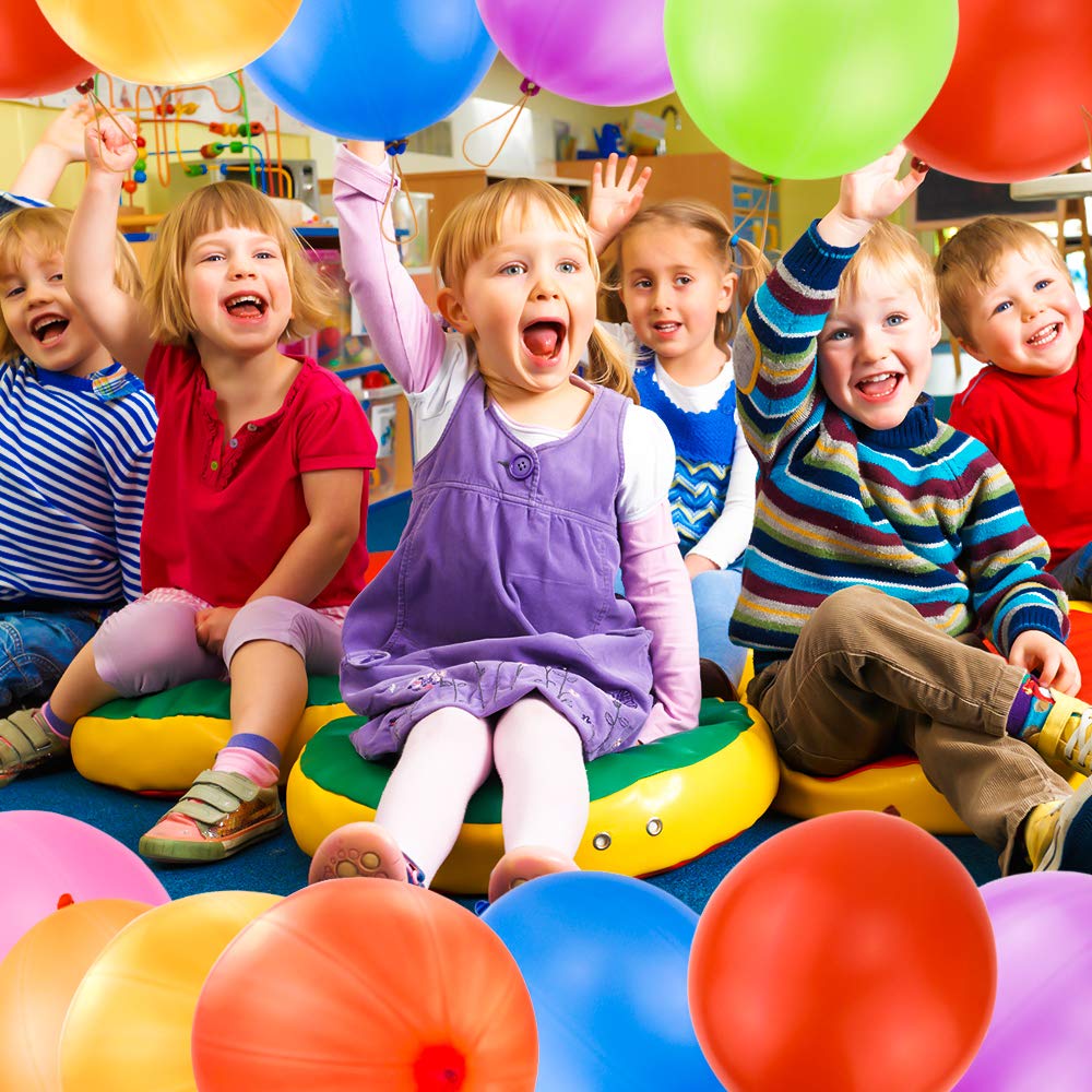RUBFAC 36 Punch Balloons Punching Balloon Heavy Duty Party Favors For Kids, Bouncy Balls with Rubber Band Handle for Birthday Party, Goodie Bag
