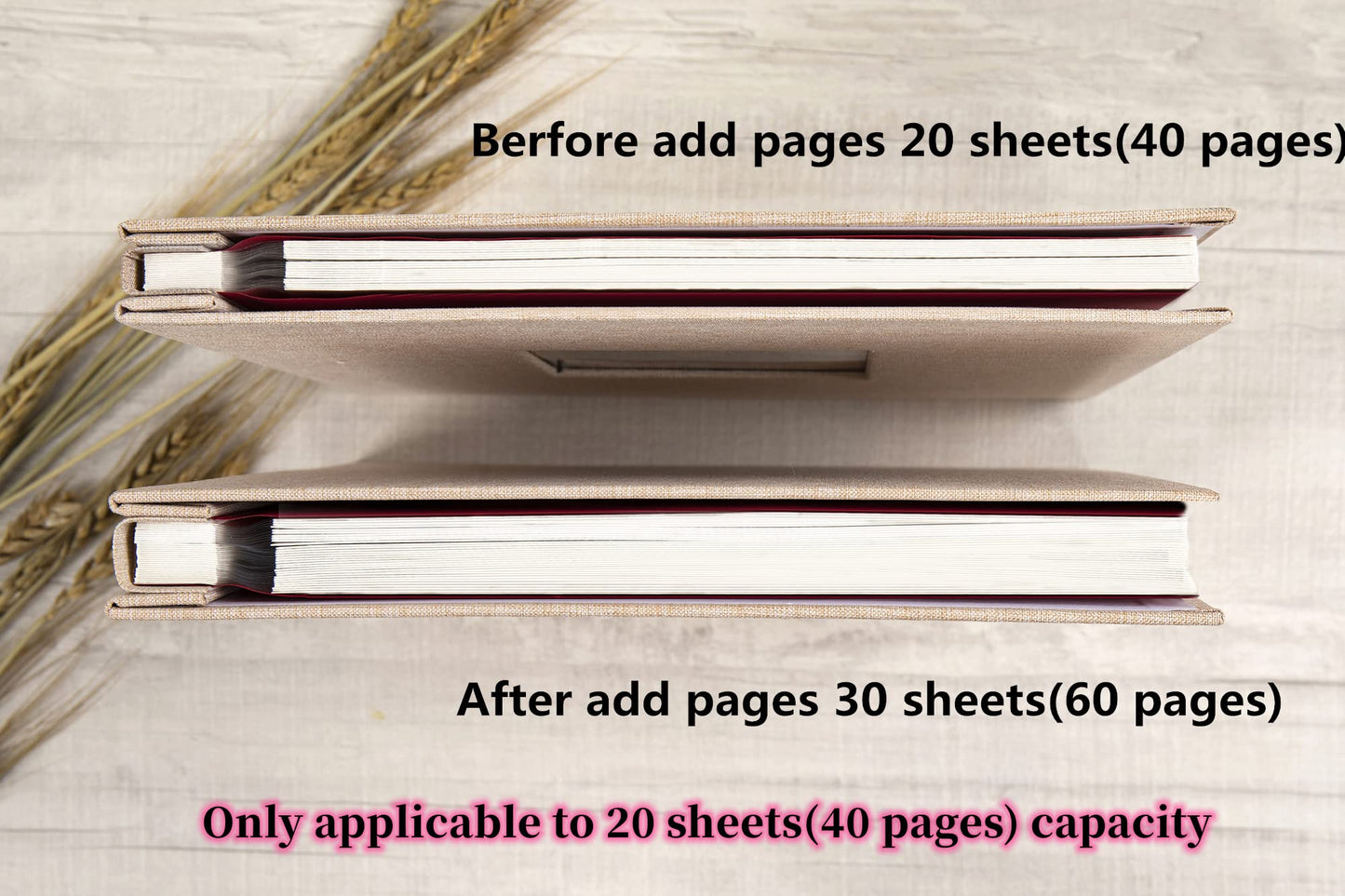 potricher Photo Album Self Adhesive Scrapbook 20 Refill Pages for 11x10.6 inch 40 Pages potricher Photo Album (20 Refill Pages, 11x10.6 inches)