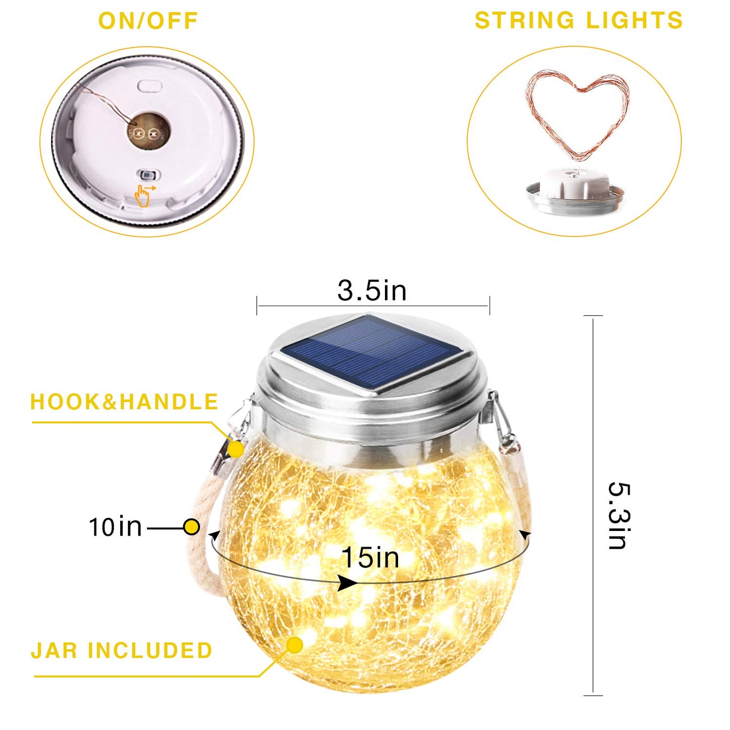 ROSHWEY Solar Lantern, 2 Pack Outdoor Lanterns with 30 LED Waterproof Garden Decor Patio Solar Lights Outdoor Decorative Backyard Solar Lanterns Outdoor Hanging ( Warm Light )