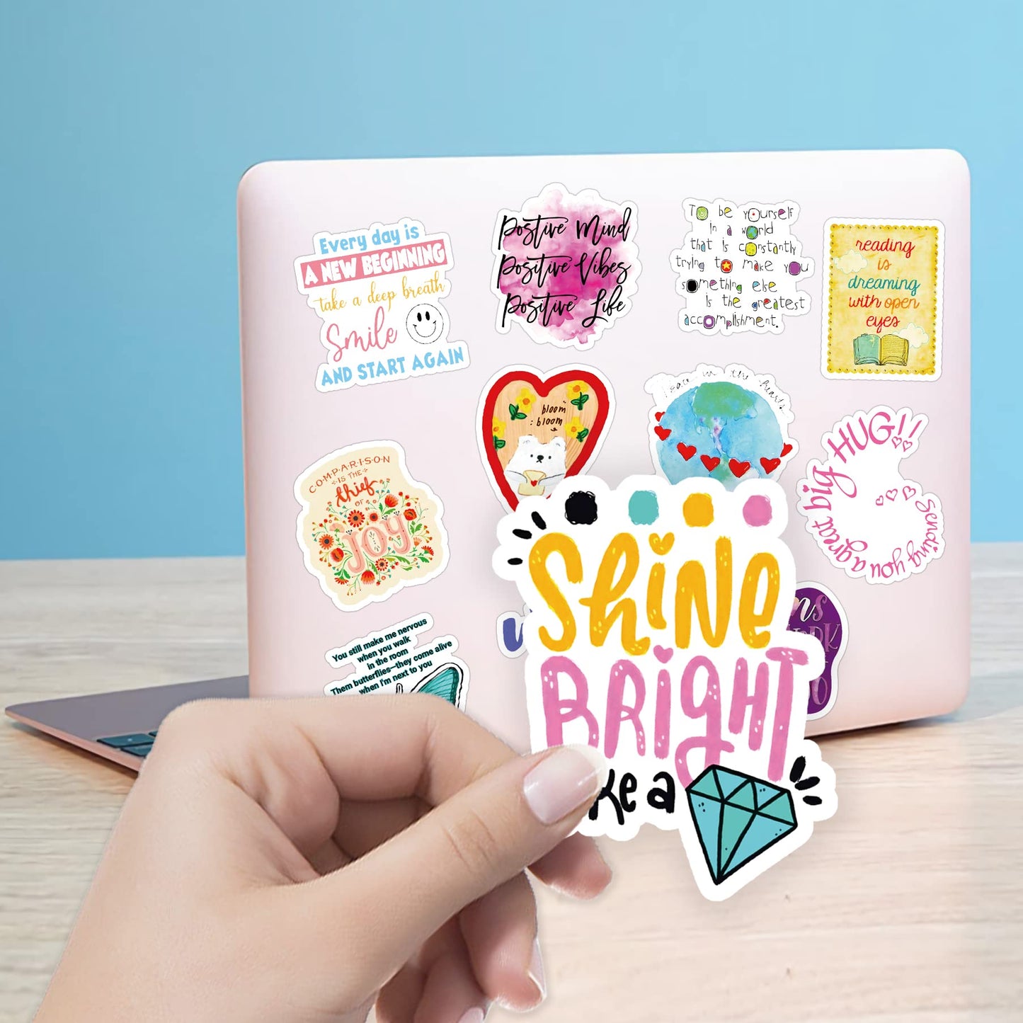 300PCS Motivational Sticker, Inspirational Words Stickers for Teens Adults Students Teacher Employees Vinyl Encouraging Positive Affirmation Stickers for Water Bottles Laptop Decals Scrapbook Journal