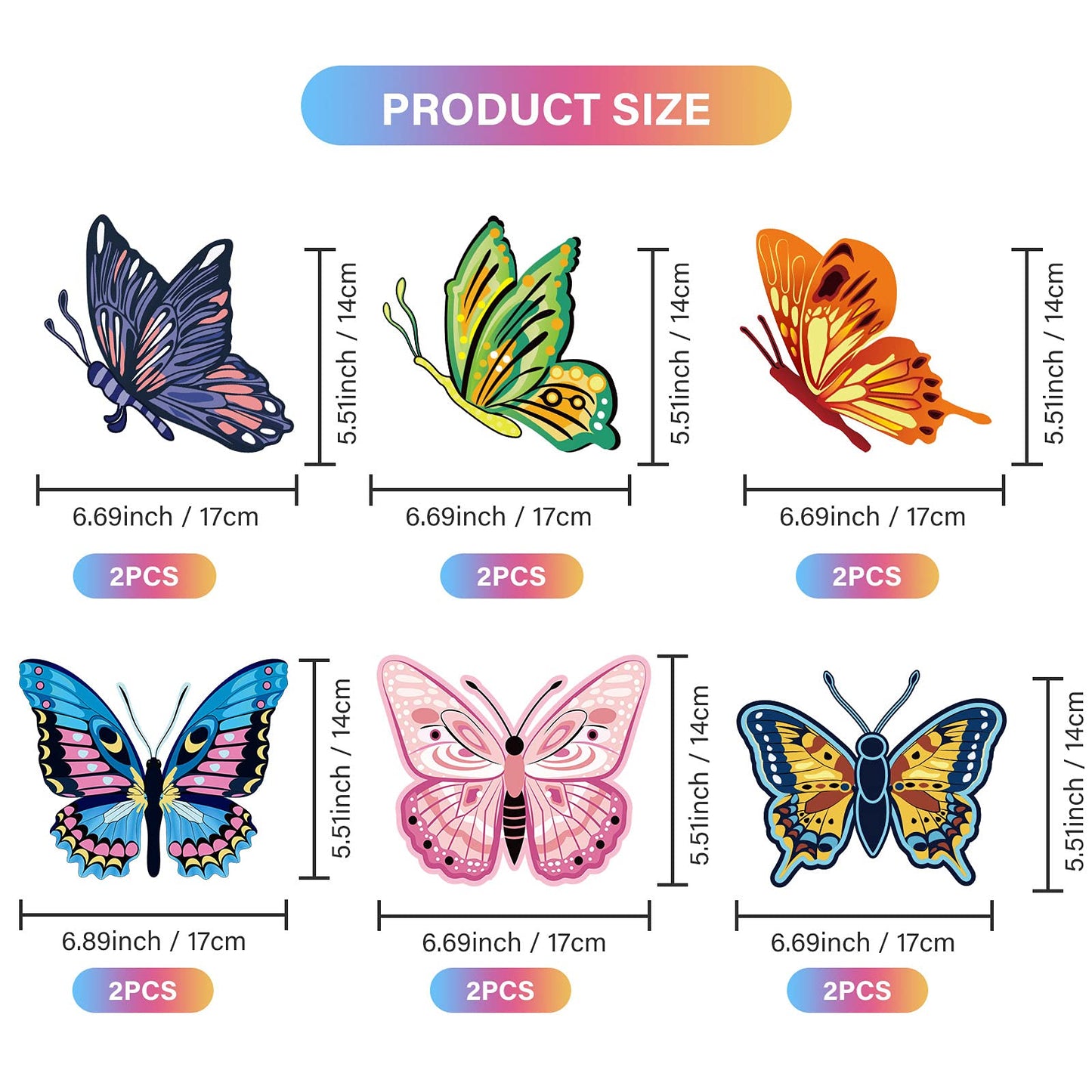 36 Pieces Butterfly Hanging Swirl Decoration Summer Spring Party Streamer Butterfly Ceiling Swirl for Home Baby Shower Birthday Wedding Garden Tea Party