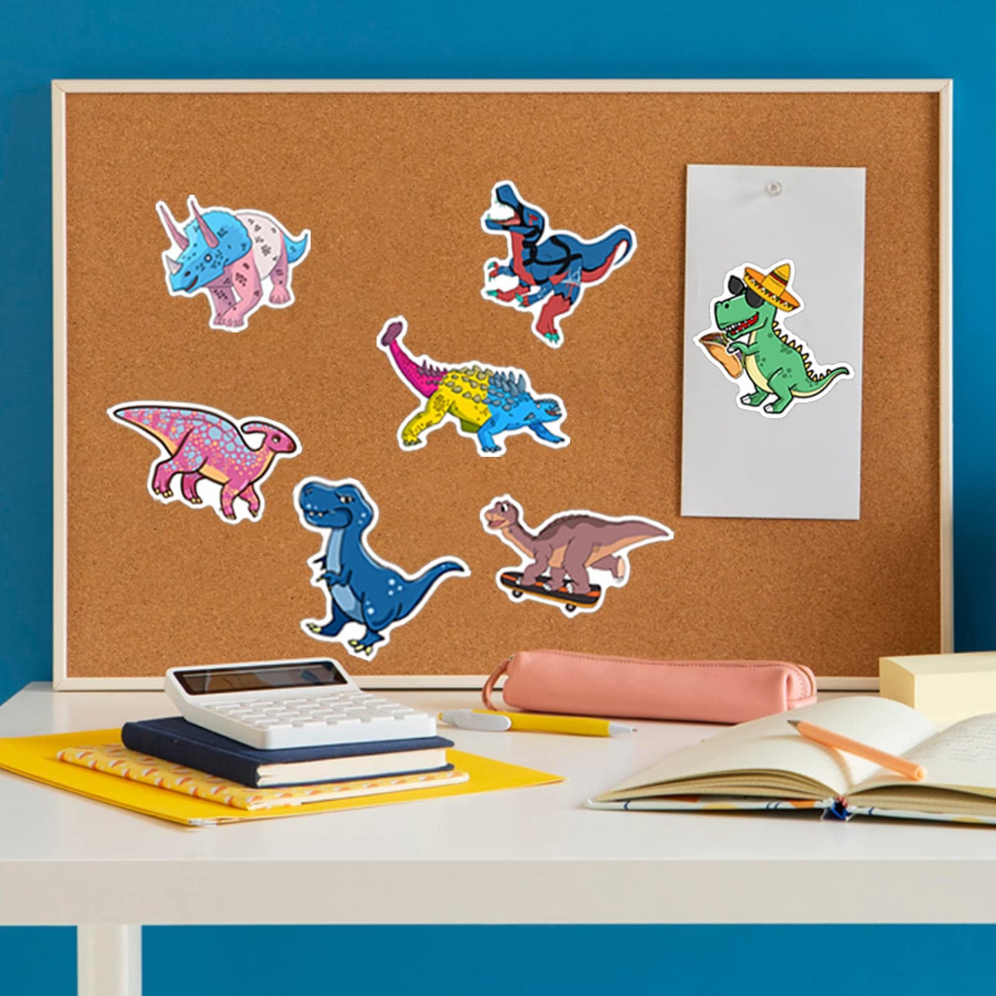 100PCS Dinosaur Stickers, Cute Waterproof Cartoon Stickers for Kids, for Stationery, Luggage, Teaching Rewards