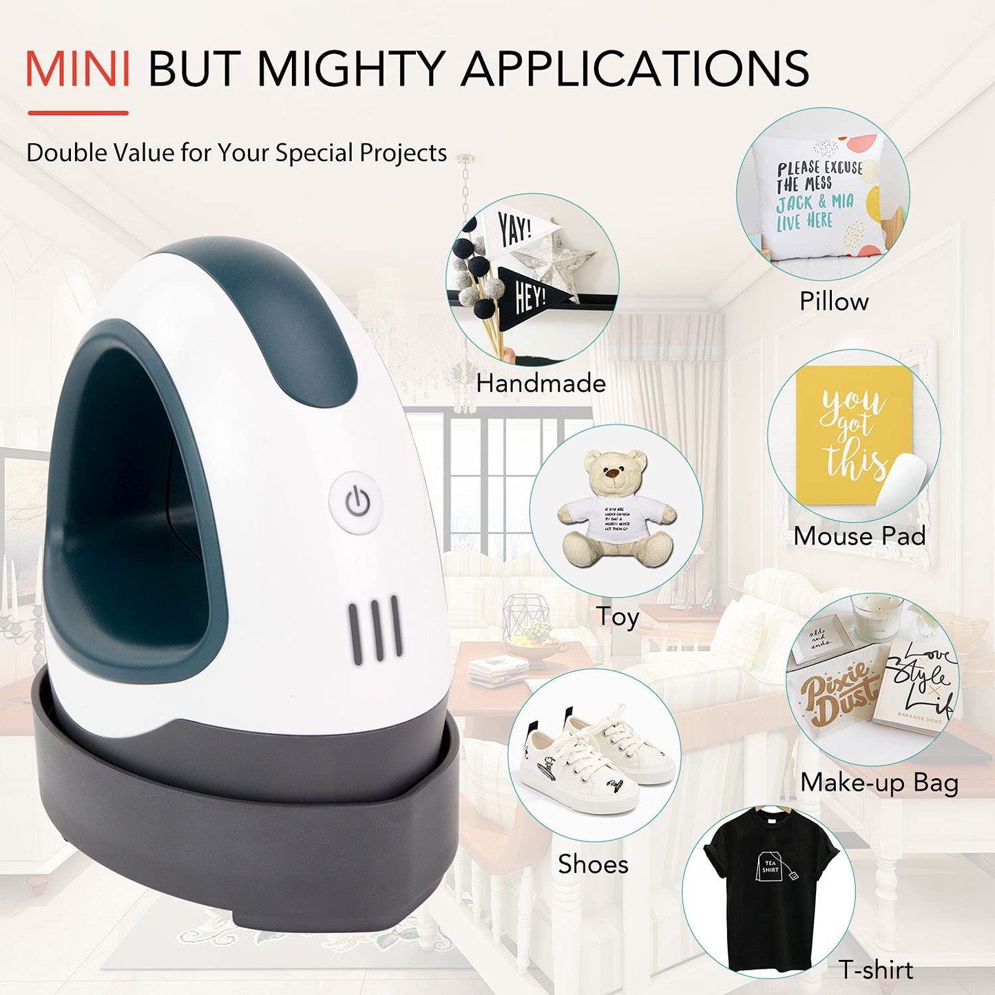 HTVRONT Heat Press Small Heat Press Machine for T Shirts, Small Heat Press Iron Press for Heating Transfer(Dark Green)