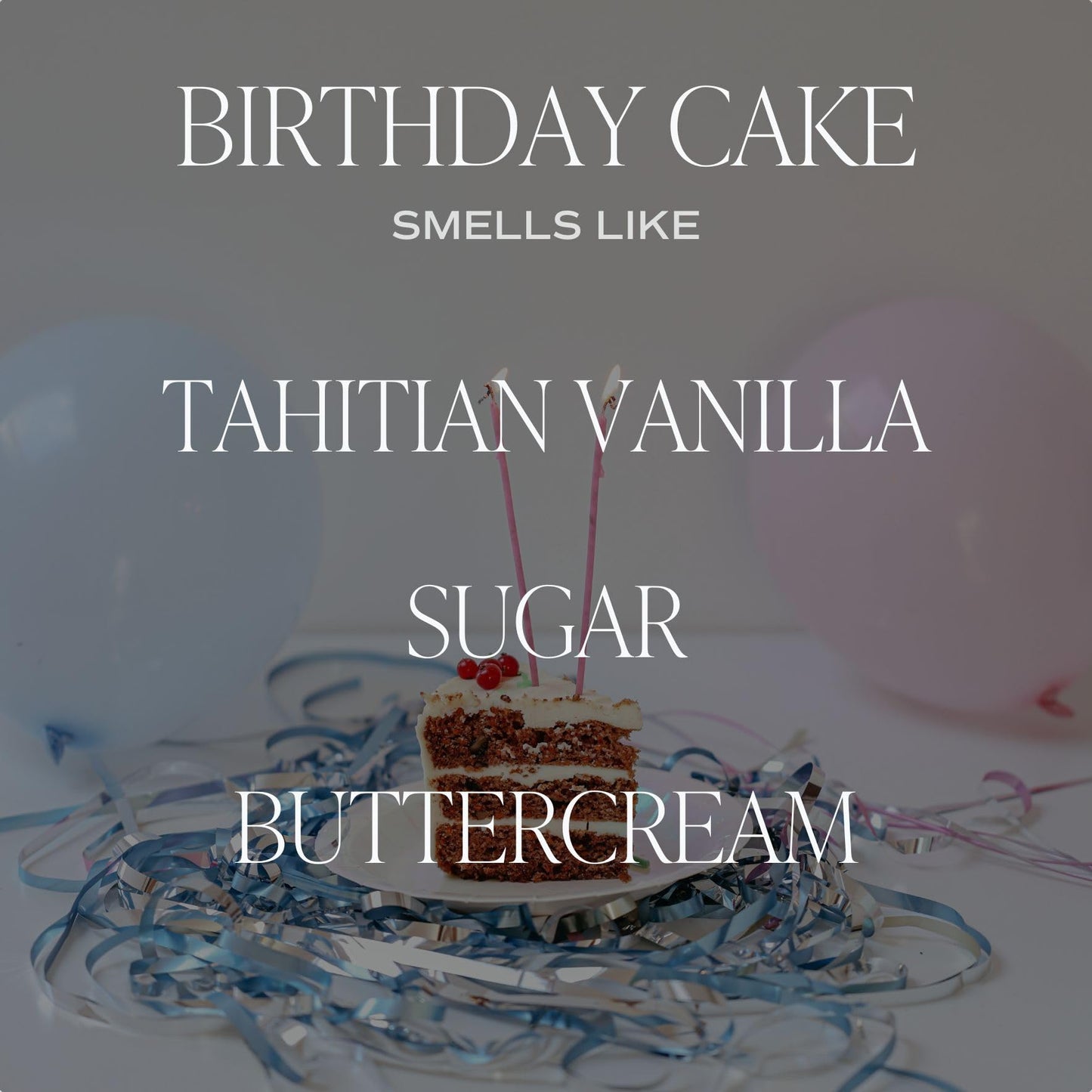 Sweet Water Decor Birthday Cake Candle, Tahitian Vanilla, Powdered Sugar, and Buttered Rum Scented Soy Wax Candle for Home | 9oz Clear Jar, 40 Hour Burn Time, Made in the USA