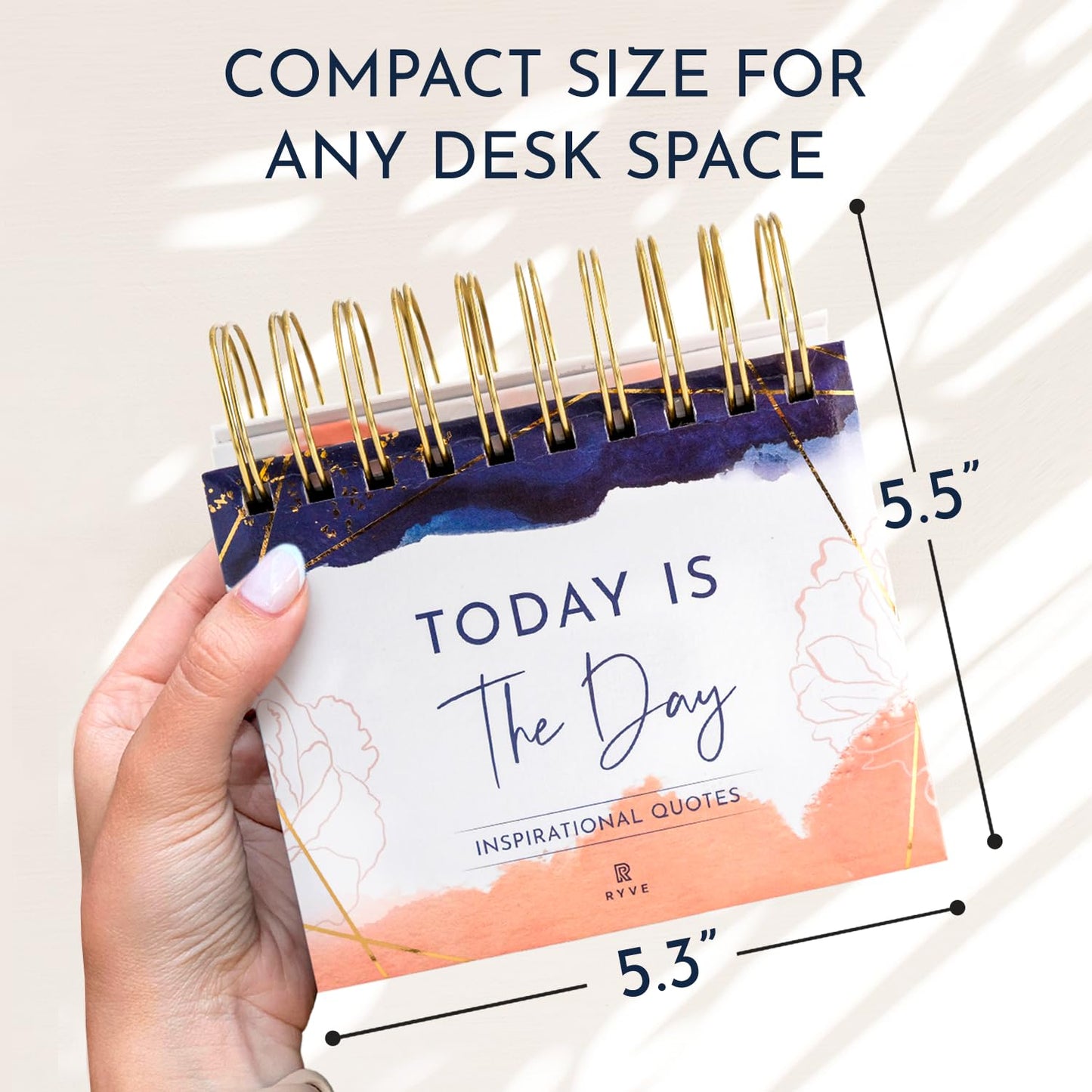 RYVE Daily Flip Calendar with Inspirational Quotes - Inspirational Desk Decor Gifts for Office