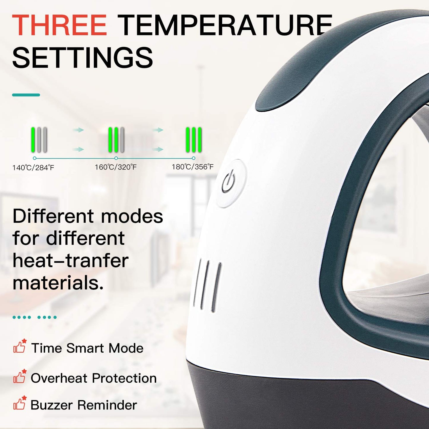 HTVRONT Heat Press Small Heat Press Machine for T Shirts, Small Heat Press Iron Press for Heating Transfer(Dark Green)