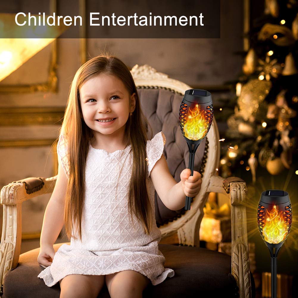 Kurifier Solar Outdoor Lights, 8Pack Solar Torch Light with Flickering Flame, Waterproof Solar Garden Lights, Outdoor Decorations for Patio Yard