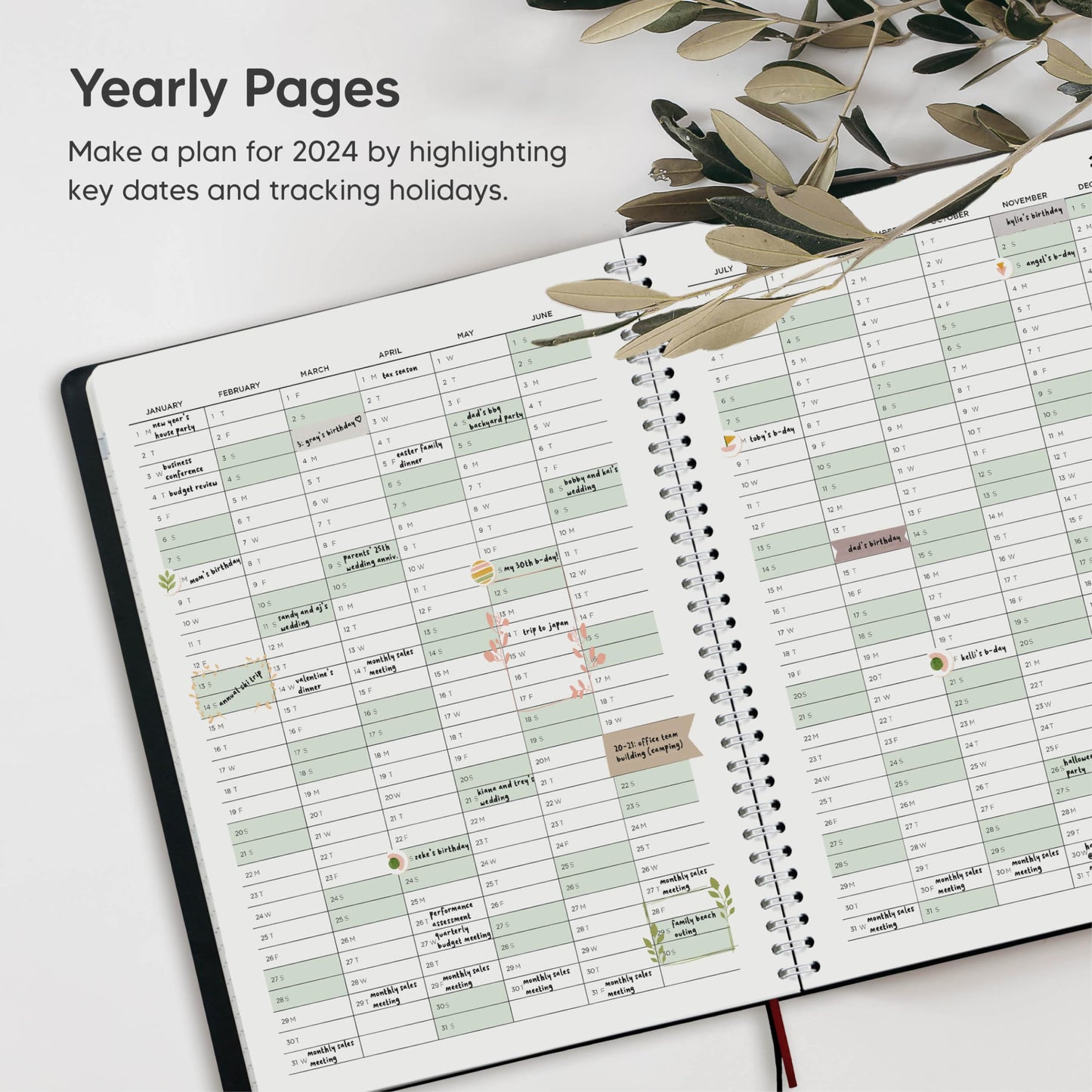 2024 Planner Weekly and Monthly – Hourly Appointment Book 2024 – Softcover, Twin-Wire Binding – Teacher Planner, Simple Design for Productivity – 8.5 x 11