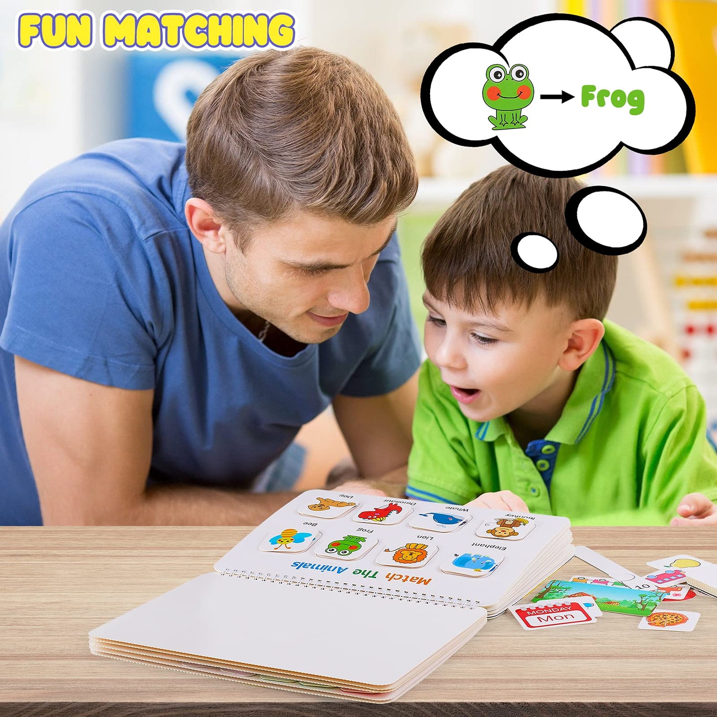 Huijing Montessori Preschool Learning Activities Newest 29 Themes Busy Book - Workbook Activity Binder / Toys for Toddlers, Autism Learning Materials and Tracing Coloring Book