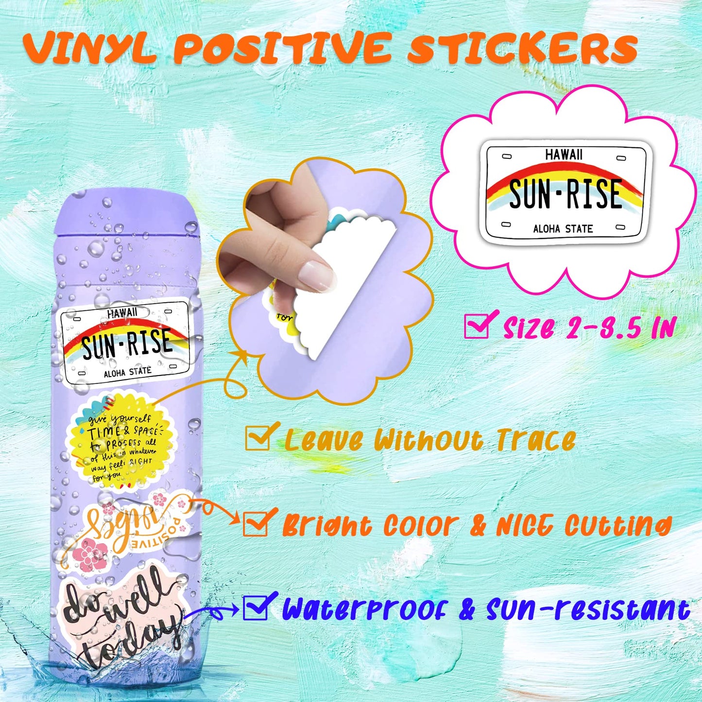 300PCS Motivational Sticker, Inspirational Words Stickers for Teens Adults Students Teacher Employees Vinyl Encouraging Positive Affirmation Stickers for Water Bottles Laptop Decals Scrapbook Journal