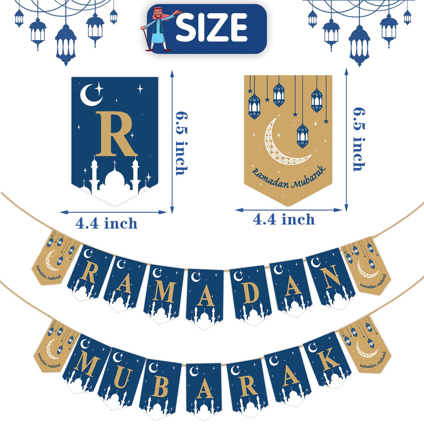 Ramadan Mubarak Banner Ramadan Decorations for Home 2023 Ramadan Banner Ramadan Mubarak Kareem Decorations