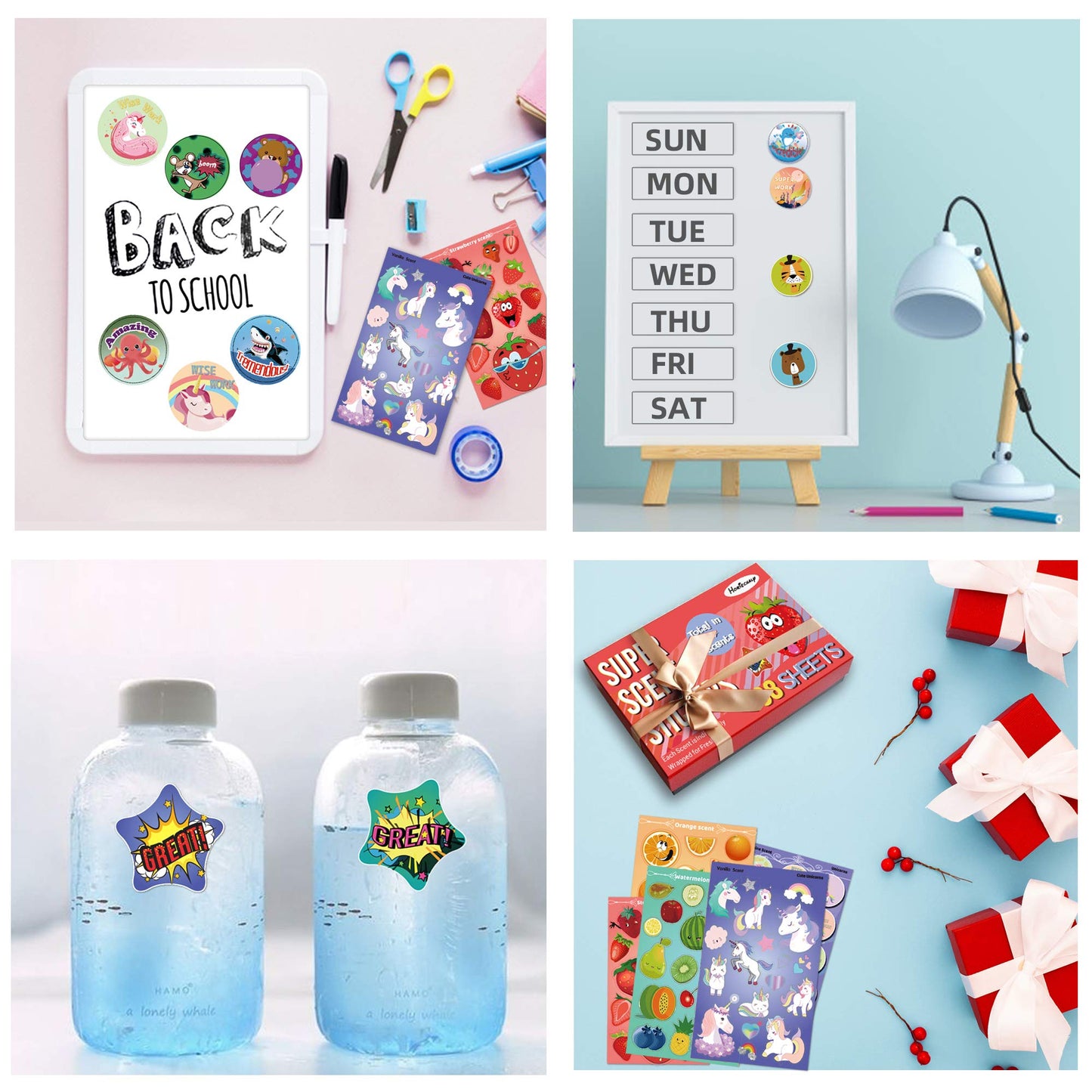 HORIECHALY Scratch and Sniff Stickers, 68 Sheets Scented Stickers,17 Different Scents Smelly Stickers for Kids &Teachers & Parents as Reward Stickers, Christmas Gift, Party Favor. Smelly Stickers.