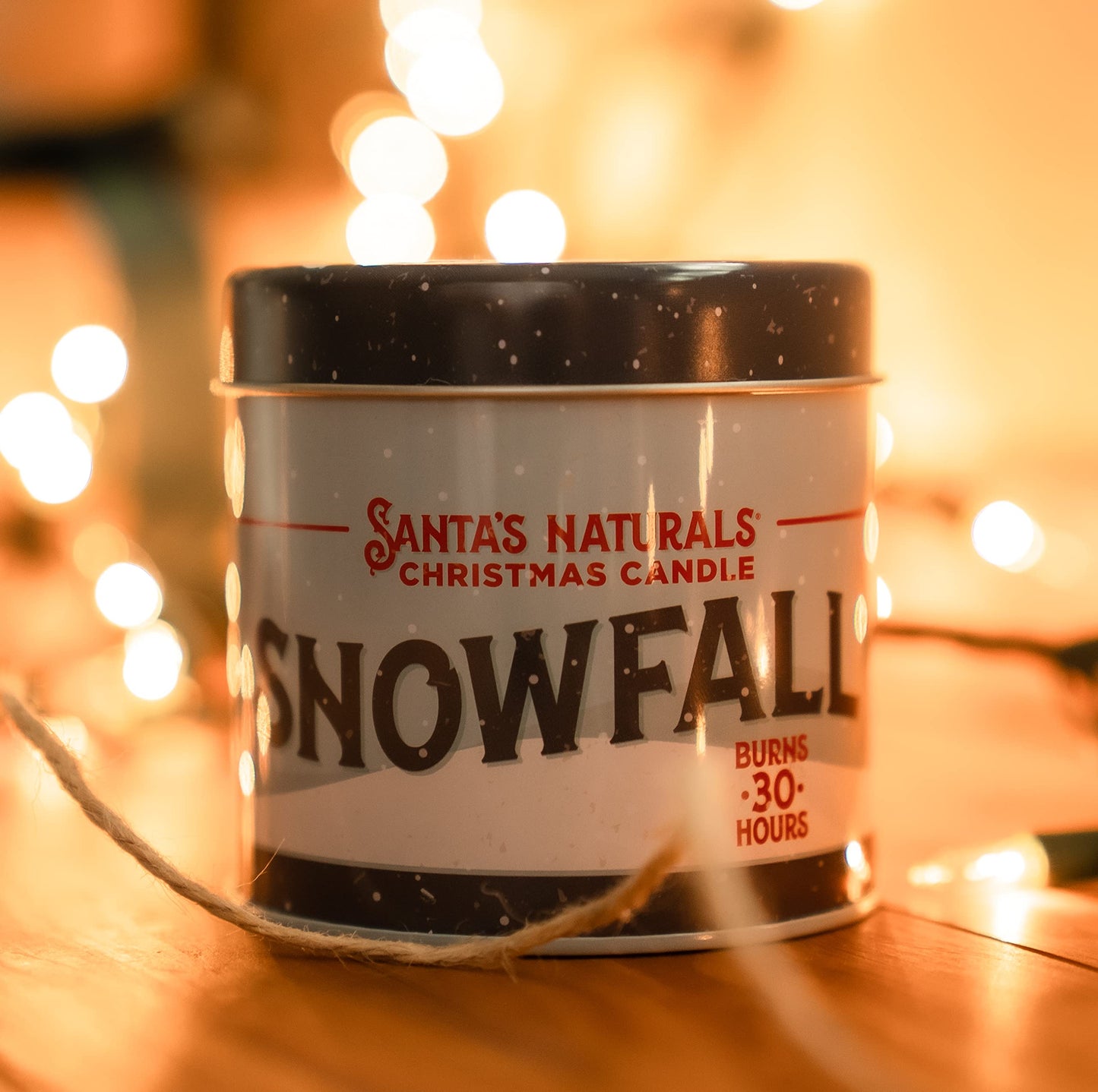 Santa's Naturals Snowfall Christmas Candle | Sweet, Bright Fragrance | Notes of Pine, Citrus, Eucalyptus | Sustainably Sourced Soy and Beeswax | 30 Hour Burn Time | 9oz | 2 Pack