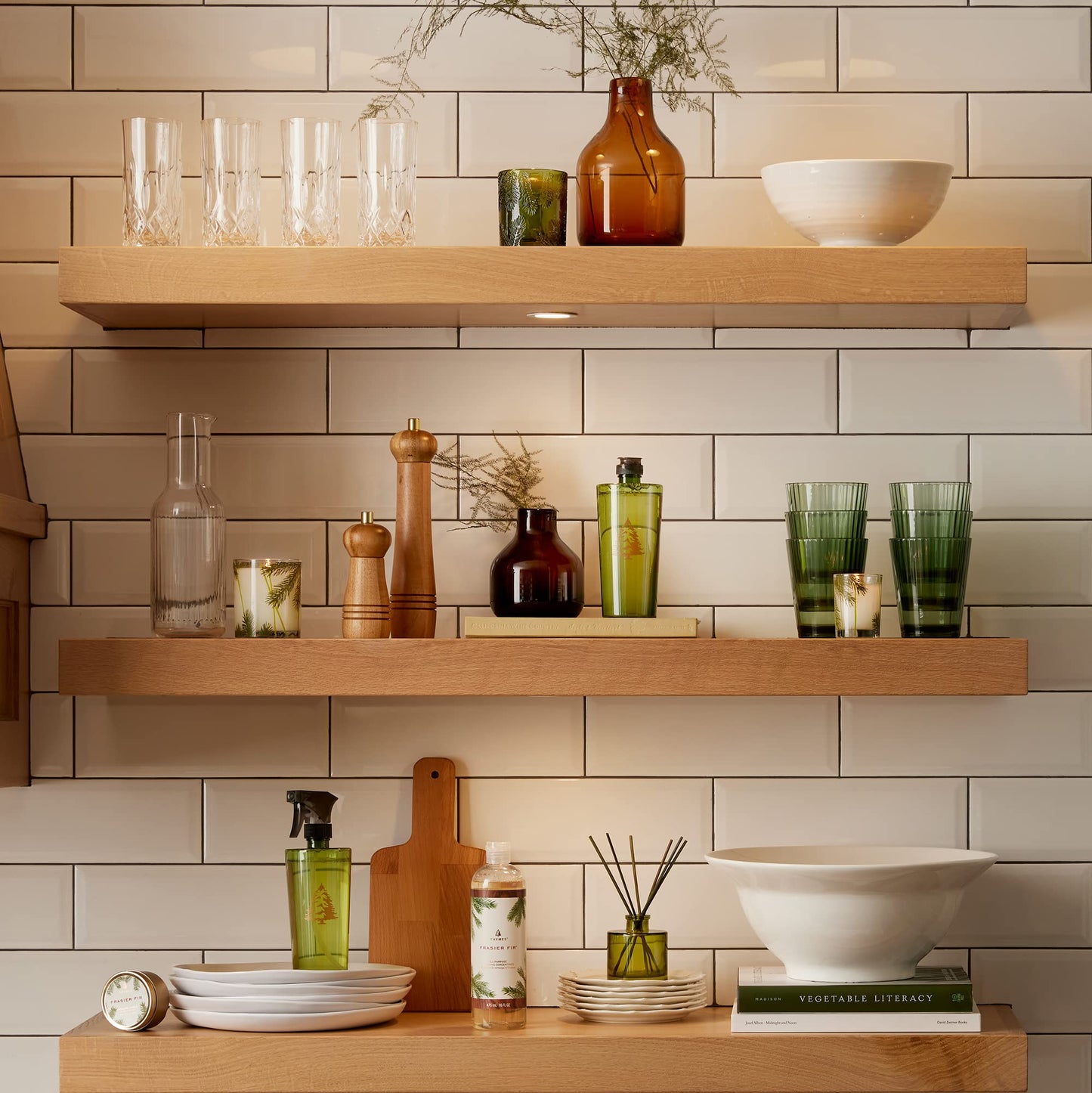 Thymes Frasier Fir Pine Needle Votive Candle - Scented Candle with Notes of Siberian Fir, Cedarwood, and Sandalwood - Holiday Candle with a Luxury Home Fragrance (2 oz)