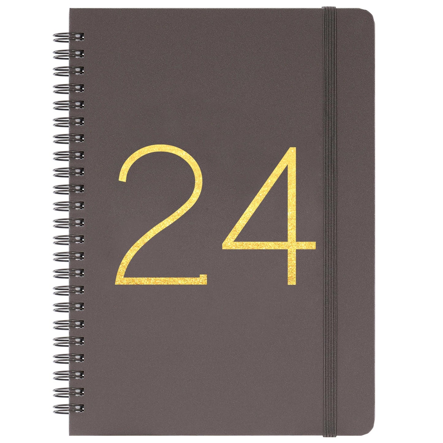 2024 Planner - Weekly Monthly Planner 2024 from January 2024 to December 2024, 6.45" x 8.45", Flexible Cover with Twin-Wire Binding, Tabs