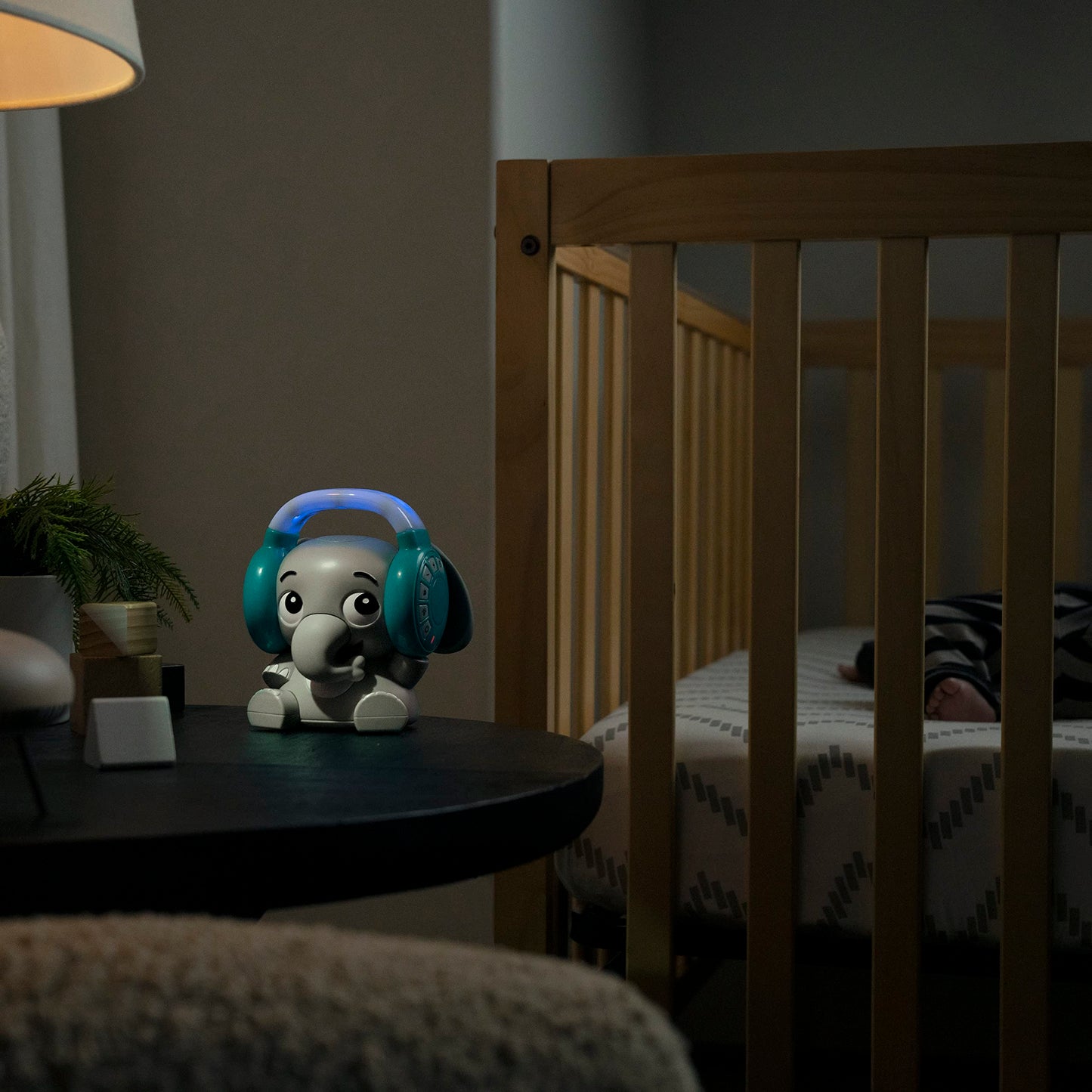 Baby Einstein Earl The Elephant Bluetooth Soother Sound Machine, Stream Music + Night Light, Infant to Toddler