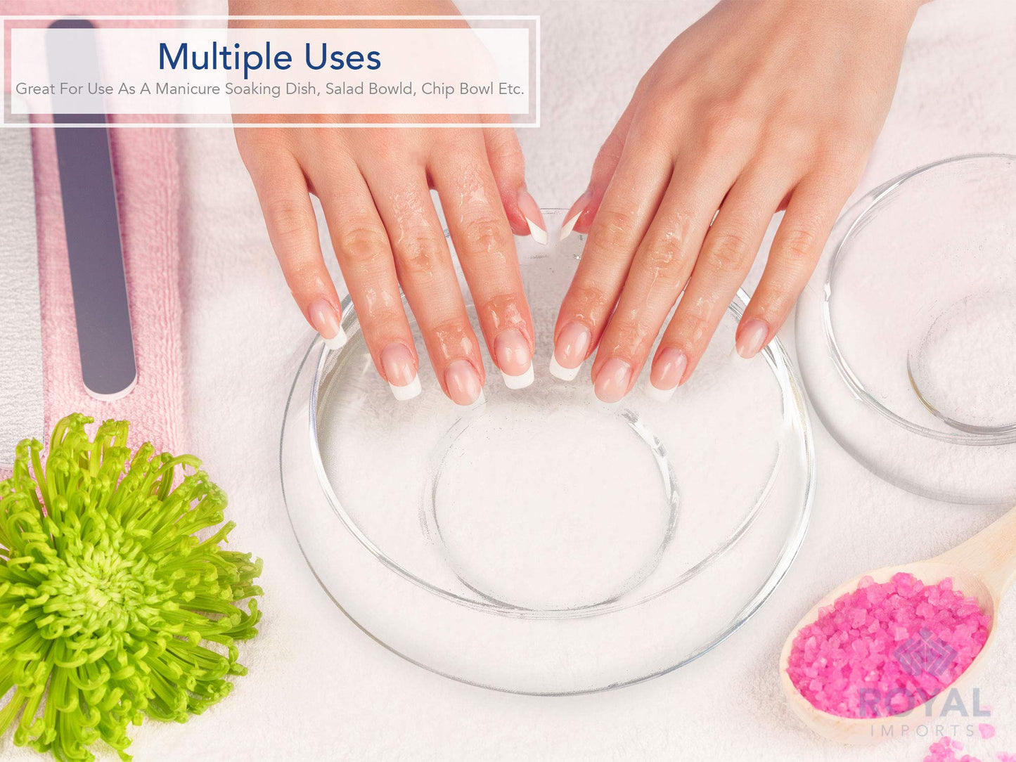 Royal Imports Flower Glass Vase, Bowl Terrarium Succulent Planter, Air Plant Hydroponic Display, Floating Candles Decorative Centerpiece Floral Container for Home or Wedding Set of 2, Clear