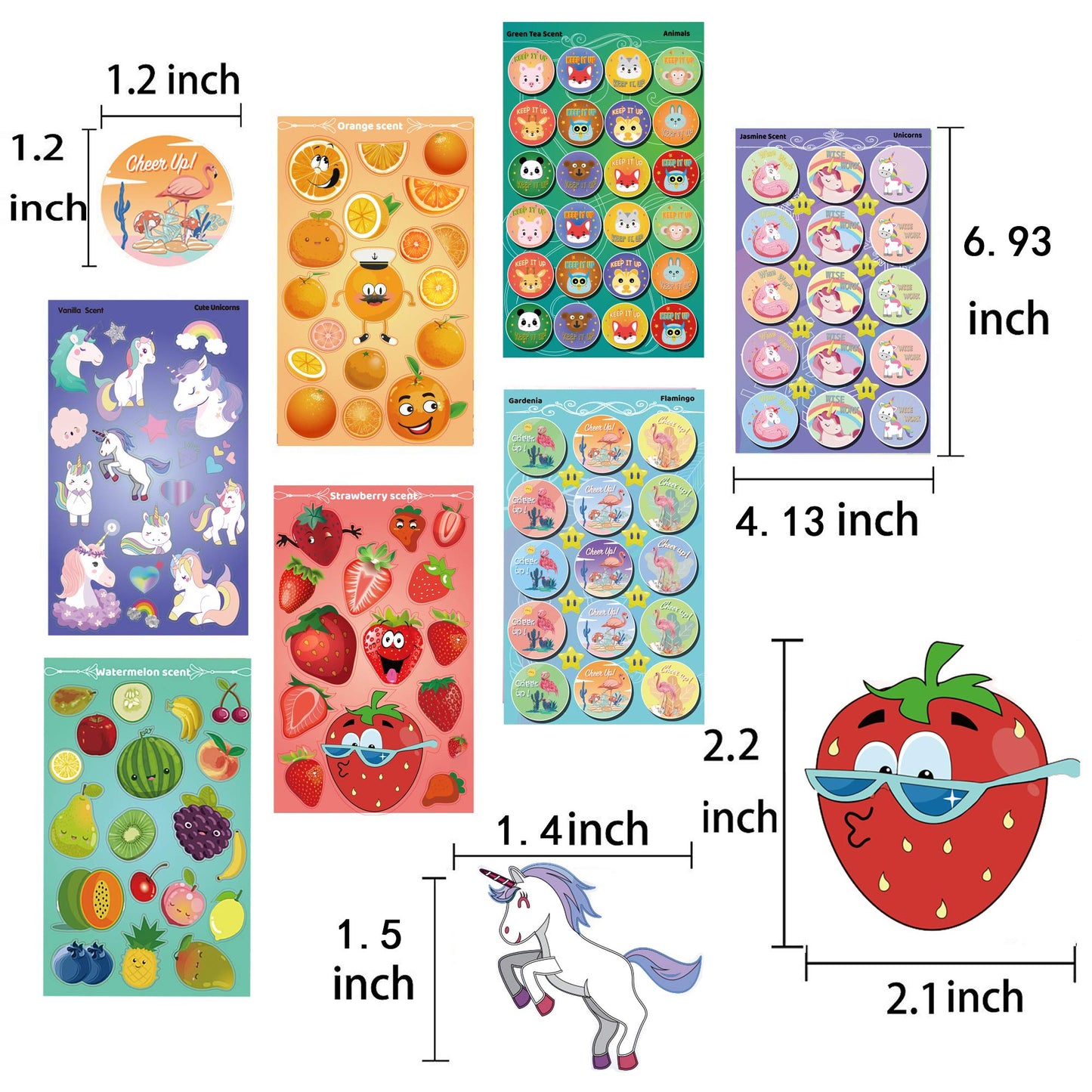 HORIECHALY Scratch and Sniff Stickers, 68 Sheets Scented Stickers,17 Different Scents Smelly Stickers for Kids &Teachers & Parents as Reward Stickers, Christmas Gift, Party Favor. Smelly Stickers.