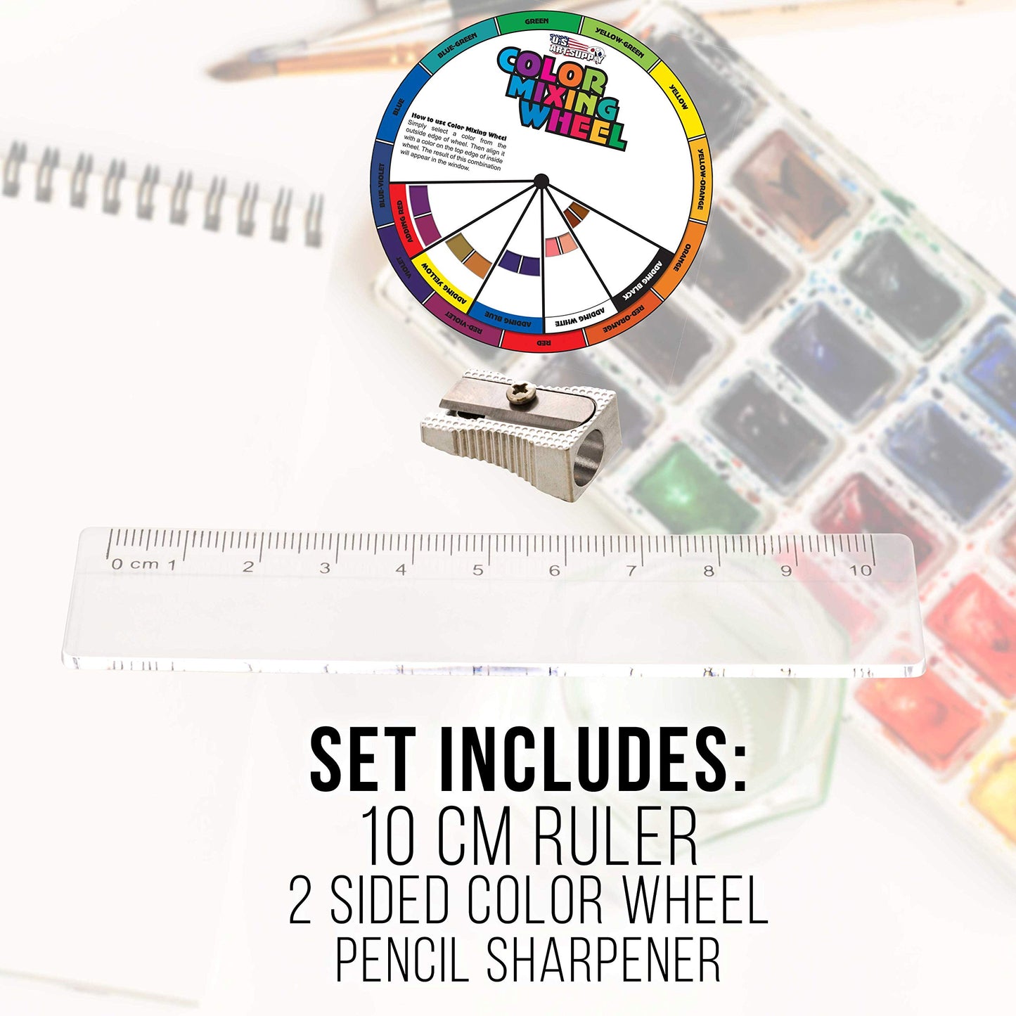 U.S. Art Supply 82-Piece Deluxe Artist Studio Creativity Set Wood Box Case - Art Painting, Sketching Drawing Set, 24 Watercolor Paint Colors, 24 Oil Pastels, 24 Colored Pencils, 2 Brushes, Starter Kit