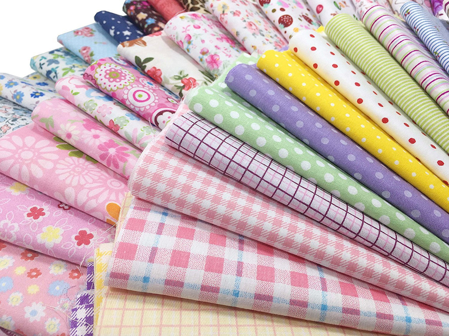 Quilting Fabric, Misscrafts 100pcs 6" x 6" (15x15cm) Cotton Craft Fabric Bundle Squares Patchwork Pre-Cut Quilt Squares for DIY Sewing Scrapbooking Quilting Dot Pattern