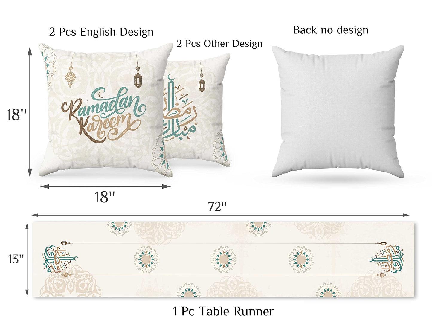 OLEEK Decorations for Home - Table Runner & 4pcs Pillow Covers - Decorations for Table - Gifts - Decor