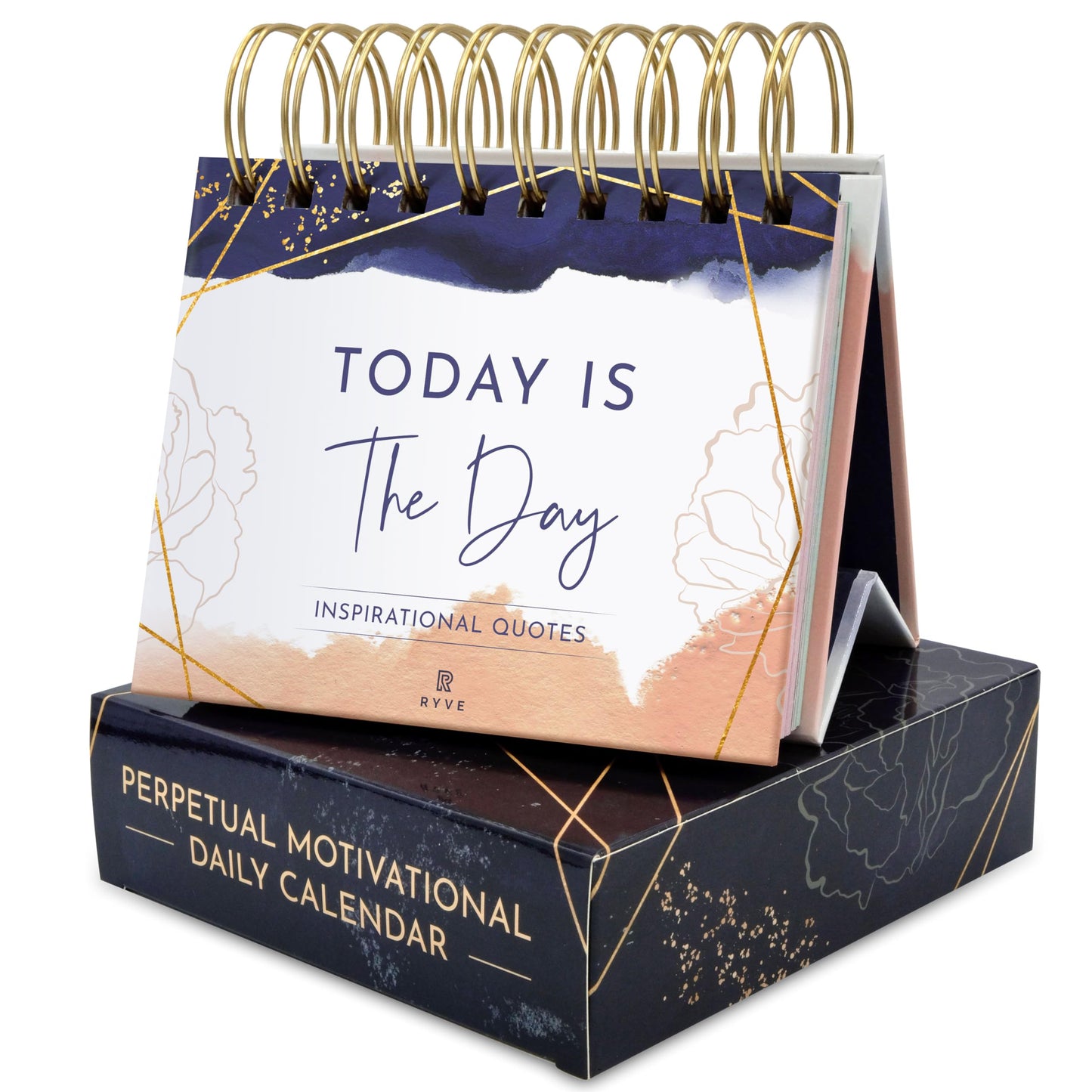 RYVE Daily Flip Calendar with Inspirational Quotes - Inspirational Desk Decor Gifts for Office