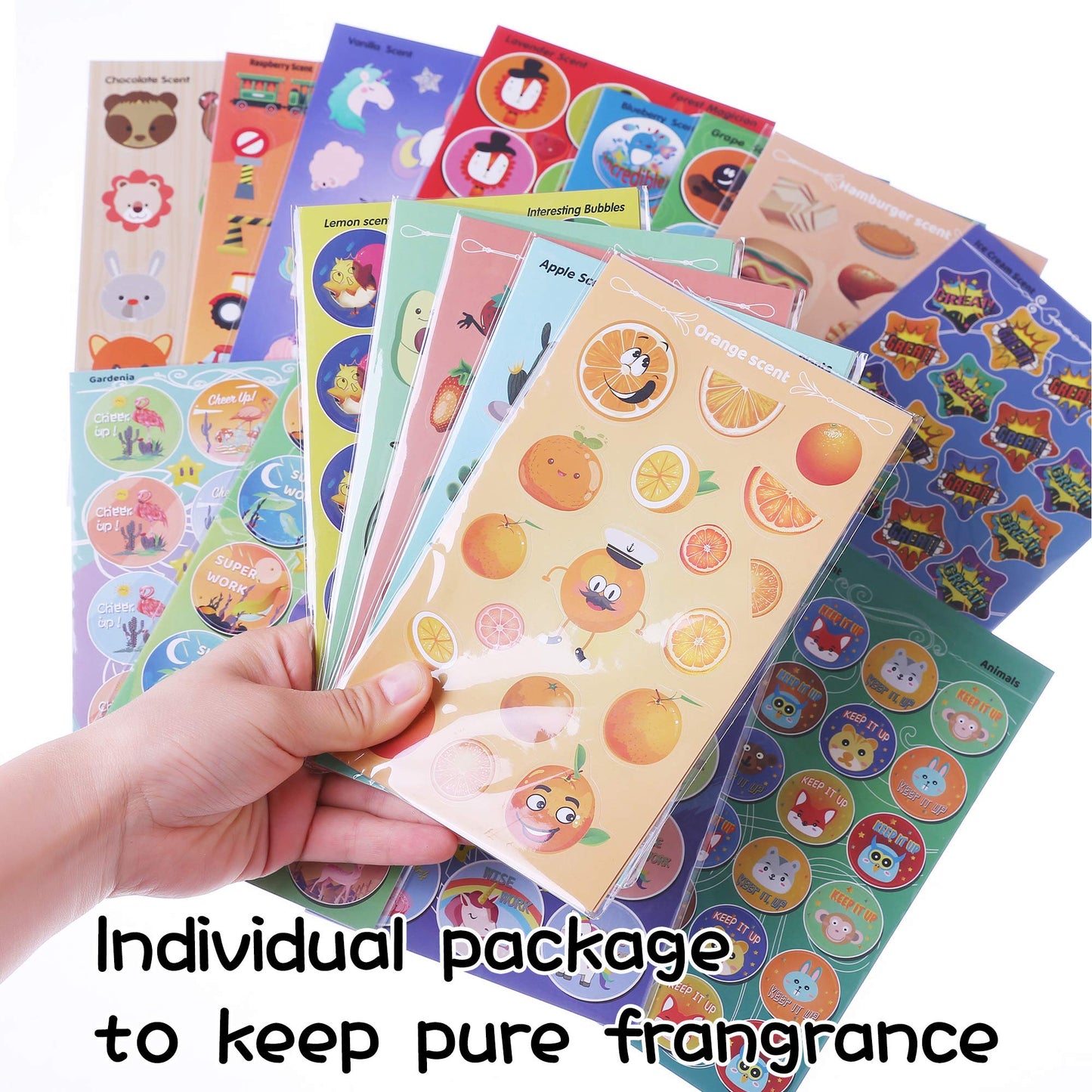 HORIECHALY Scratch and Sniff Stickers, 68 Sheets Scented Stickers,17 Different Scents Smelly Stickers for Kids &Teachers & Parents as Reward Stickers, Christmas Gift, Party Favor. Smelly Stickers.