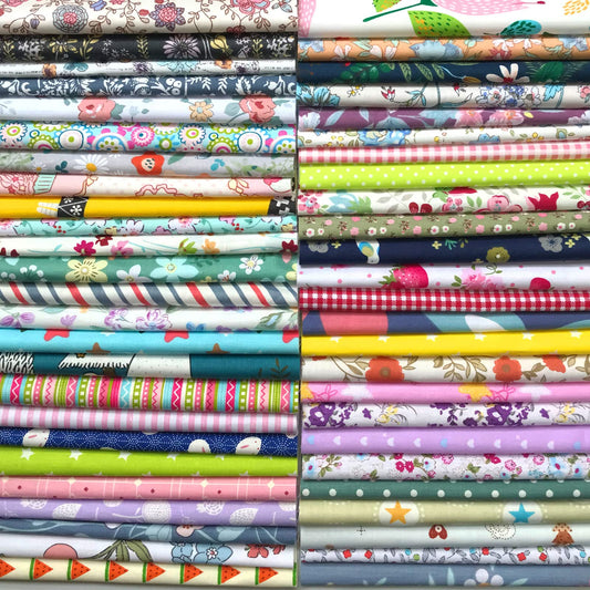 Cotton Quilting Fabric Misscrafts 50pcs 8" x 8" (20cm x 20cm) Craft Supplies Top Fat Quarter Bundles Floral Precut Fabric Square for DIY Craft Patchwork