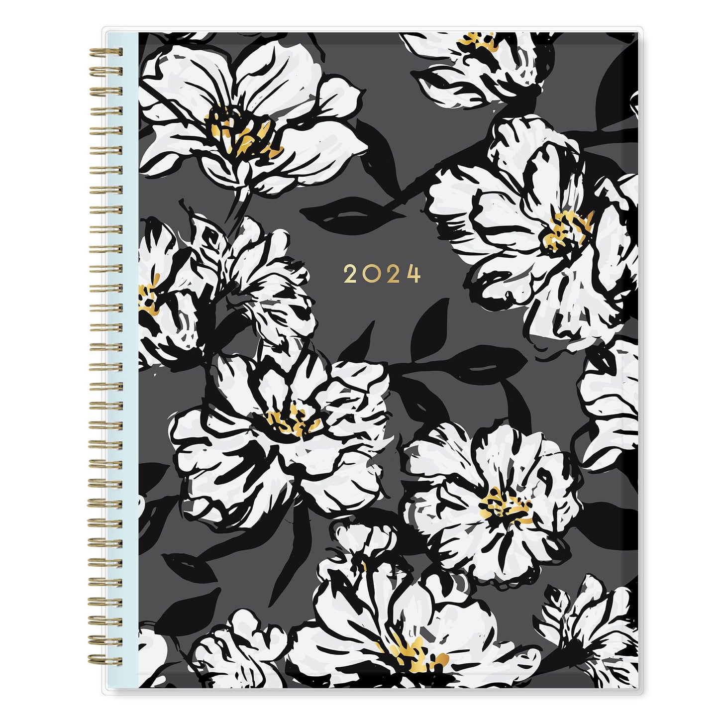 Blue Sky 2024 Weekly and Monthly Planner, January - December, 8.5" x 11", Clear Pocket Cover, Wirebound, Baccara Dark (110211-24)