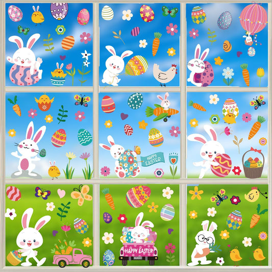 Easter Window Clings Decorations for Glass Window Stickers Decal