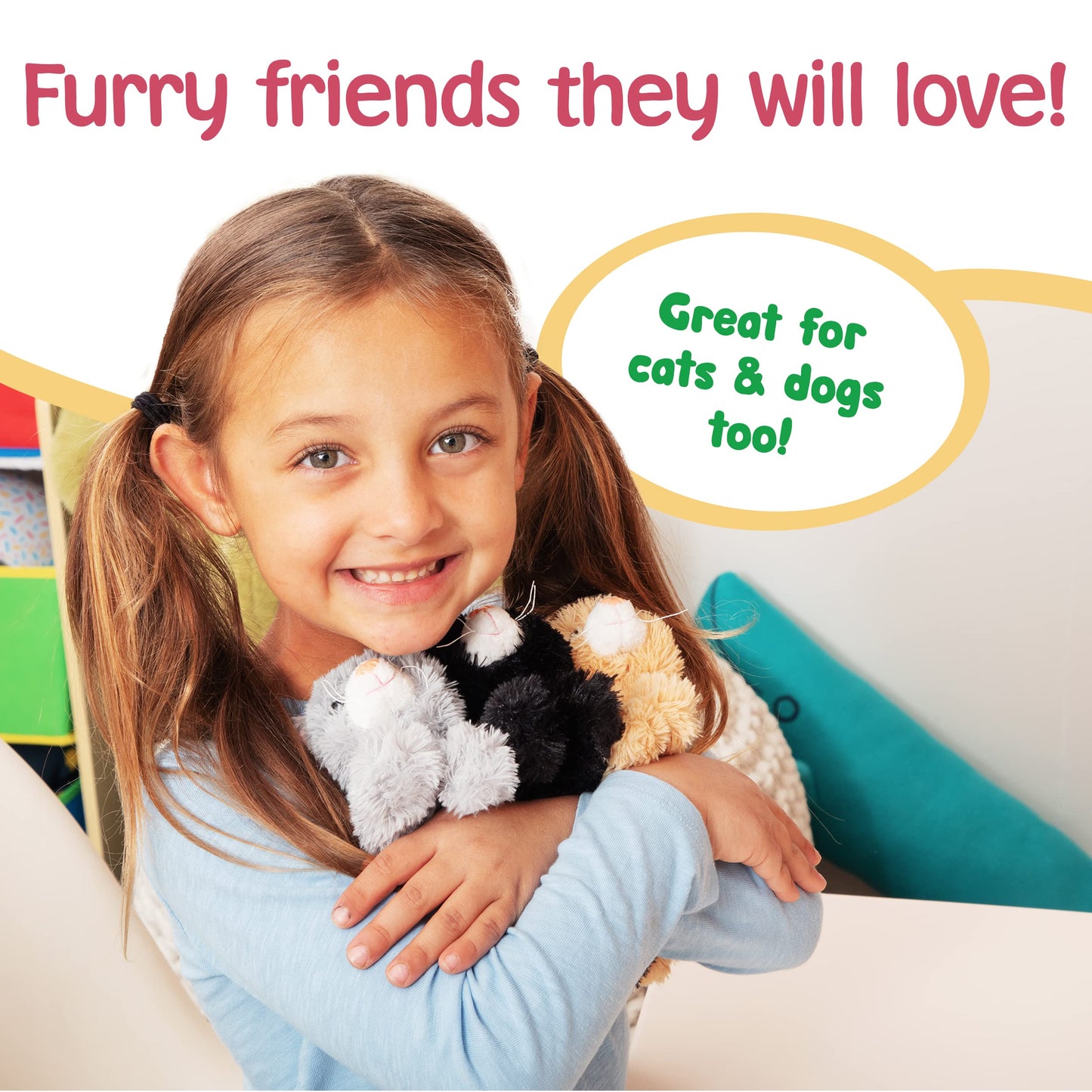 PREXTEX Stuffed Animal Cat - 6 Plush Kitty Stuffed Animal for Party Favors and Kids, Birthday Gifts for Girls Boys Kids, Toddlers Party Decoration, Huggable Toy, Soft Plush Toy, Cat Toy