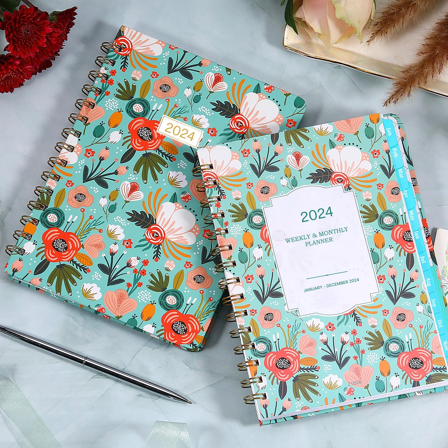 2024 Planner - 2024 Planner Weekly and Monthly, Jan. 2024 - Dec. 2024, 6.4‘’ x 8.3'' Calendar Planner with Inner Pocket