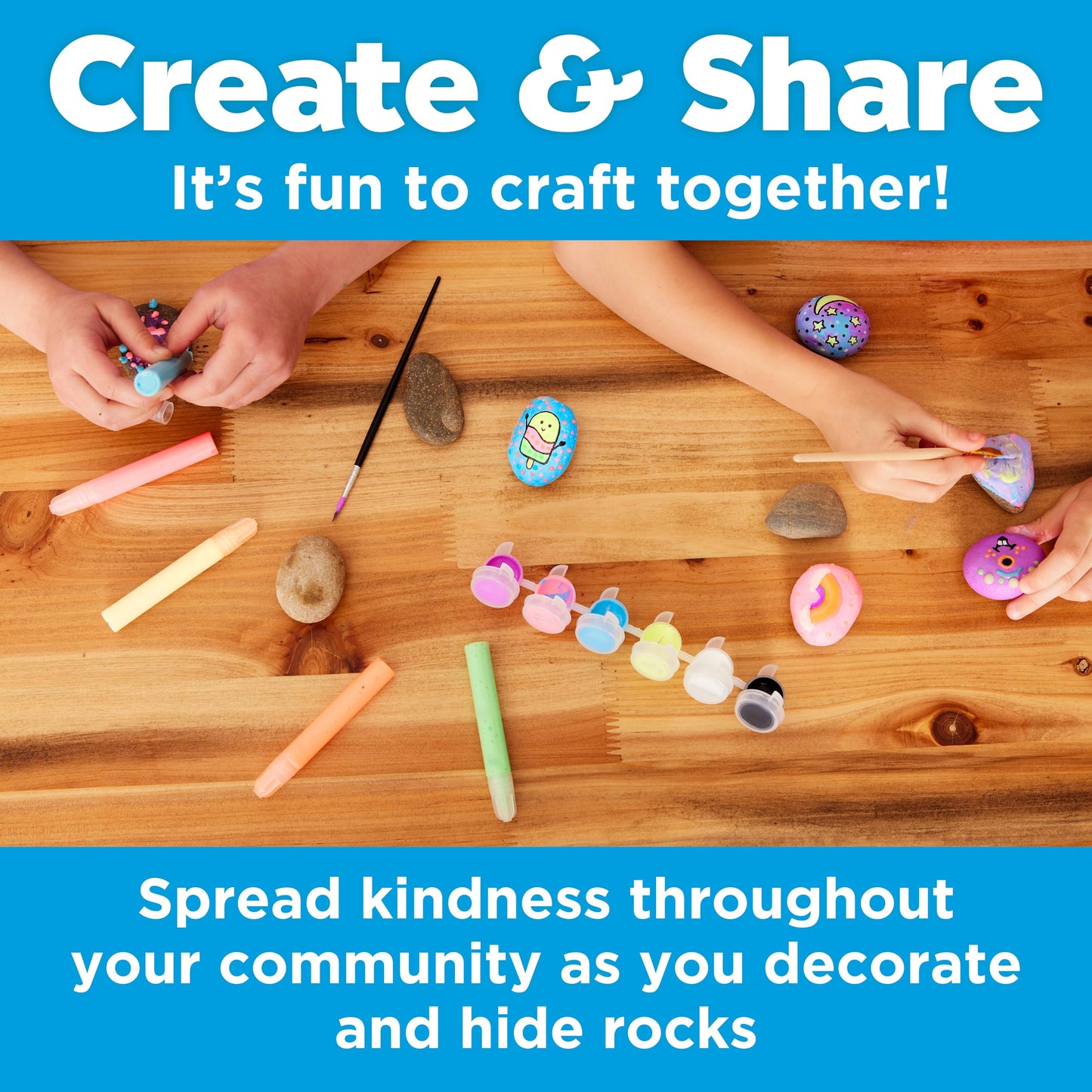 Creativity for Kids Glow in the Dark Rock Painting Kit: Crafts for Kids Ages 4-8+, Painting Rocks Arts and Crafts, Kids Gift